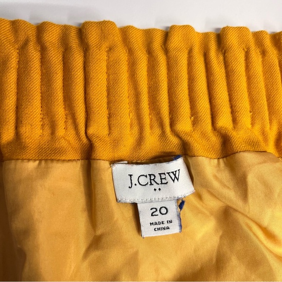 Imperfect J. Crew Factory Yellow skirt stretchy waist lined size 20 wool blend - Picture 10 of 14